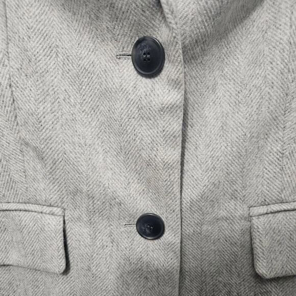 Talbots Gray Italian Woven Wool Blend Luxe Workwear Office Blazer Women's 6p NWT - Picture 8 of 8